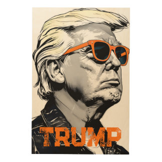 Donald Trump Wood Wall Art
