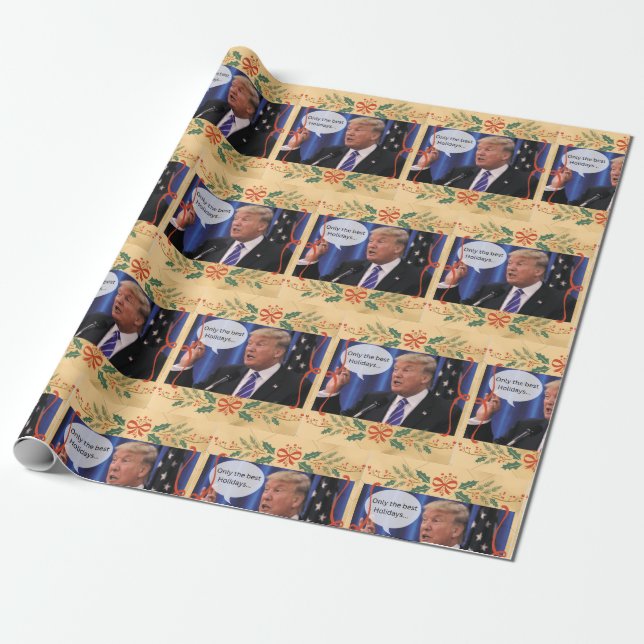 Donald Trump wrapping paper (Unrolled)