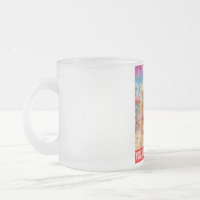 DONALD TRUMP - YES, I’M A TRUMP GIRL FROSTED GLASS COFFEE MUG (Left)