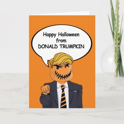 Donald Trumpkin Halloween Card _