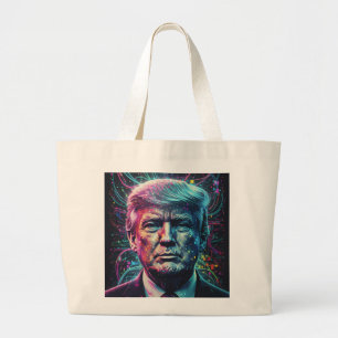 Donald Trump's looks. Large Tote Bag