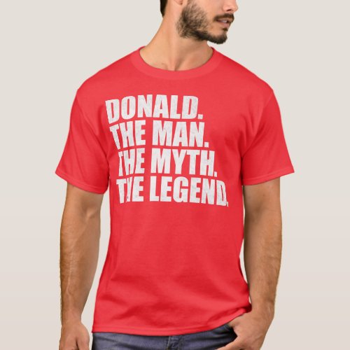 DonaldDonald Name Donald given name T_Shirt