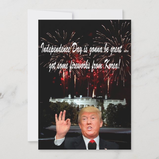 Donalds Korean Fireworks: Happy 4th of July Card (Front)