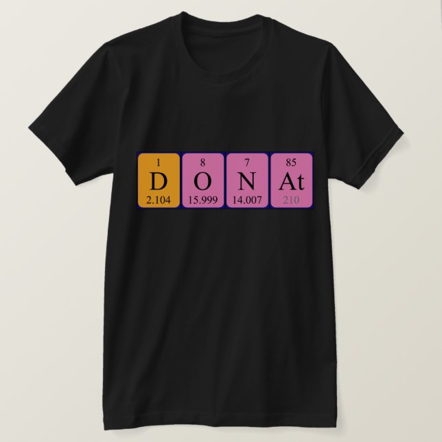 Donat periodic table name shirt (Design Front)