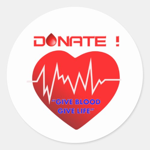 Donate Classic Round Sticker