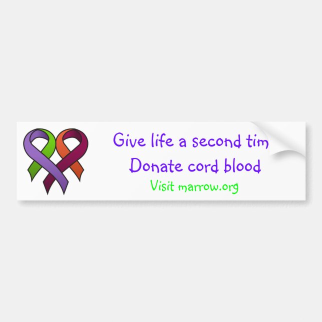 Donate Cord Blood Bumper Sticker (Front)