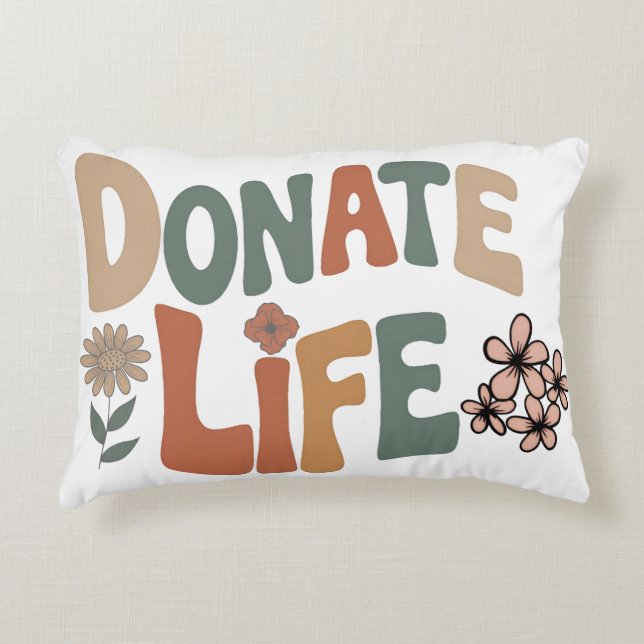 Donate Life Accent Pillow (Front)