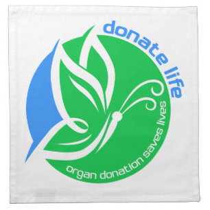 Donate Life an Organ Donor Awareness Butterfly Cloth Napkin