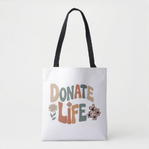 Donate Life BoHo Awareness Tote Bag