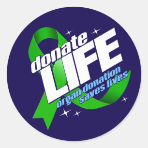 Donate Life Organ Donation Saves Lives Classic Round Sticker