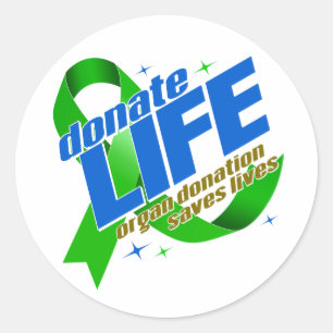 Donate Life Organ Donation Saves Lives Classic Round Sticker