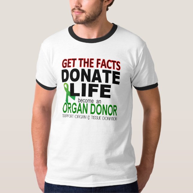 Donate Life Organ Transplant Awareness T-Shirt (Front)