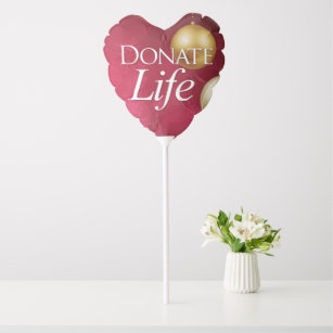 Donate Life with Ornaments & Snowflakes 2 sided Balloon