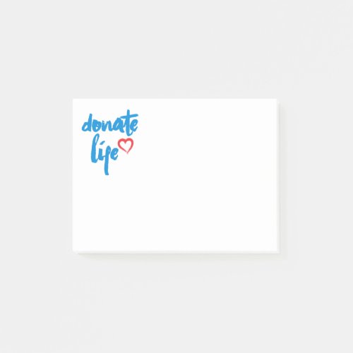 Donate Life with red heart Post_it Notes