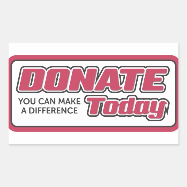 Donate you can make a difference today sticker (Front)