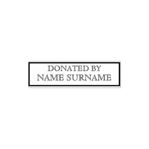 Donated By Template Self-inking Stamp