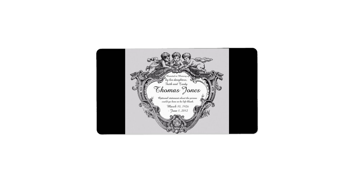 Donated in Memory of Bookplate .. | Zazzle