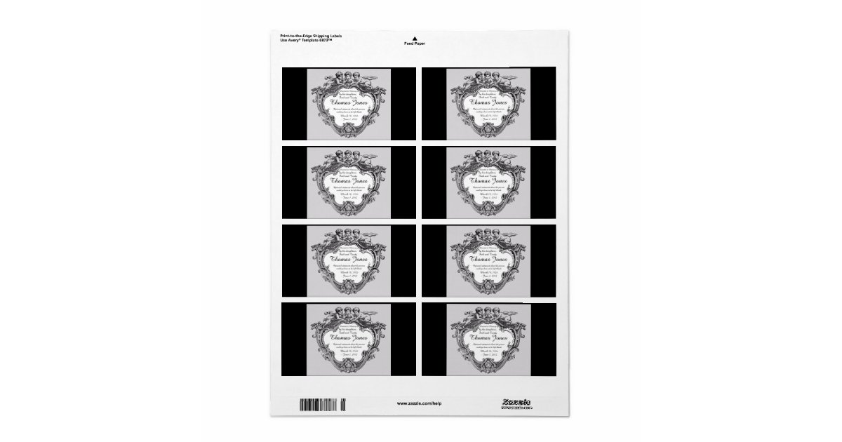 Donated in memory of bookplate label zazzle