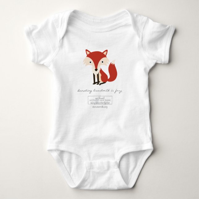 Donating Breastmilk is Foxy One Piece Baby Bodysuit (Front)