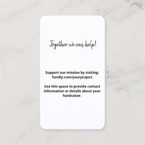 Donation Cards Fundraising Charity Photo