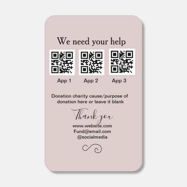 Donation Collection tip jar add your q r name caus Matchboxes (Front)