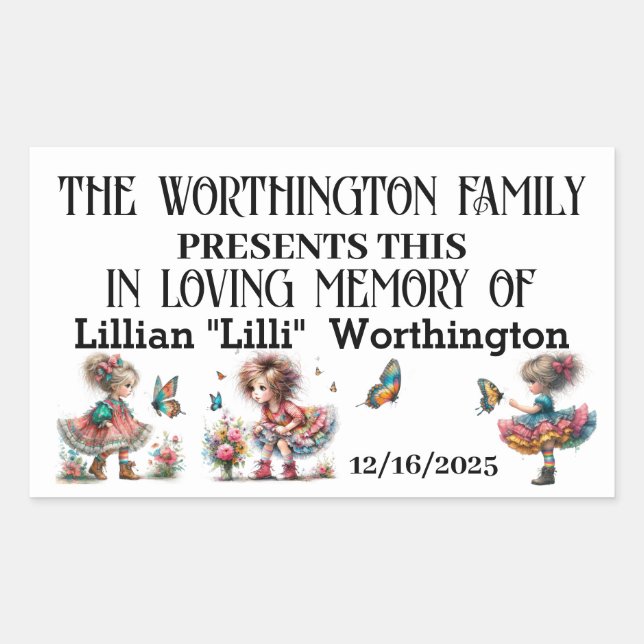 Donation - In Memoriam Sticker (Front)