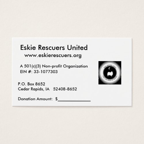 Donation Receipt Cards Business Card Template