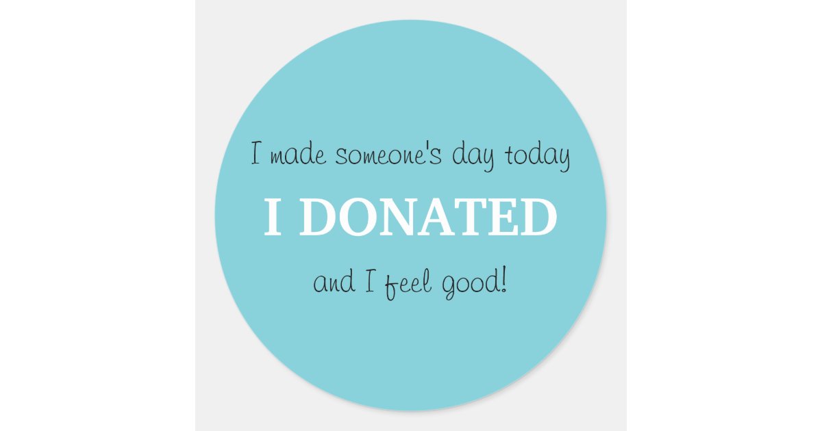 Donation Sticker Zazzle