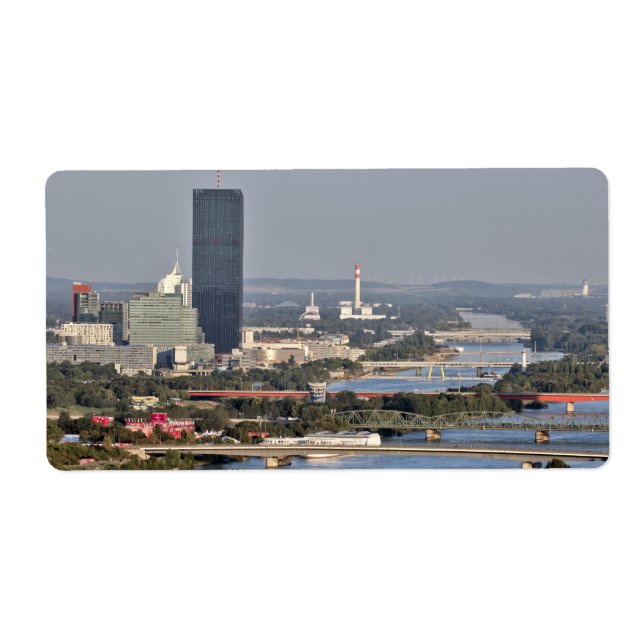 Donaucity, Vienna Austria Label (Front)