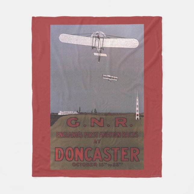 Doncaster, England - First Aviation Races Fleece Blanket (Front)