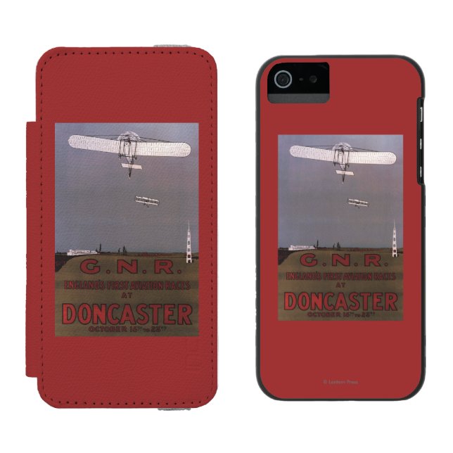 Doncaster, England - First Aviation Races Incipio iPhone Wallet Case (Side by Side)