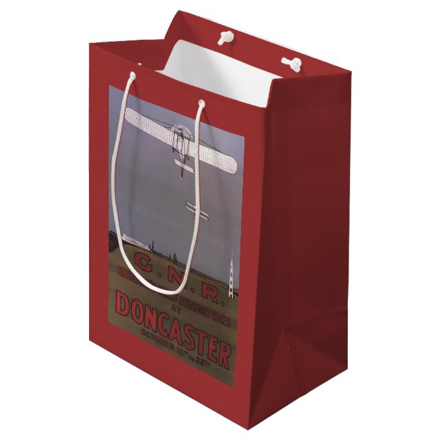 Doncaster, England - First Aviation Races Medium Gift Bag (Front Angled)