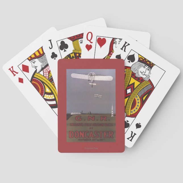 Doncaster, England - First Aviation Races Poker Cards (Back)