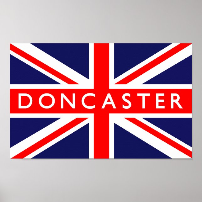 Doncaster UK Flag Poster (Front)