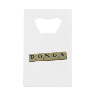 Donda Letter Tiles Credit Card Bottle Opener