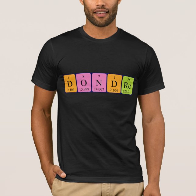 Dondre periodic table name shirt (Front)