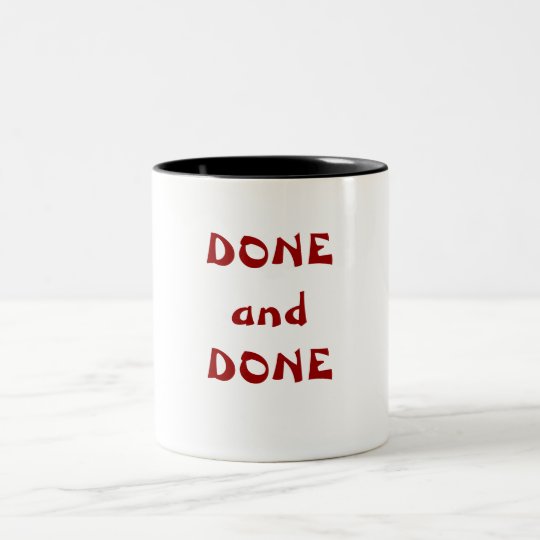DONE and DONE Two-Tone Coffee Mug