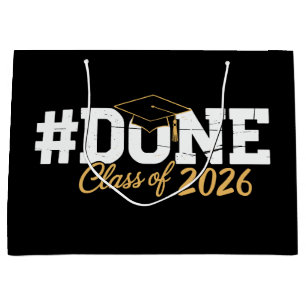 Done Class Of 2026 Graduation 26 Proud Graduate Large Gift Bag