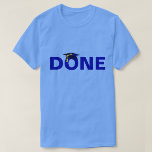 Done Dark Blue Mortarboard T-Shirt