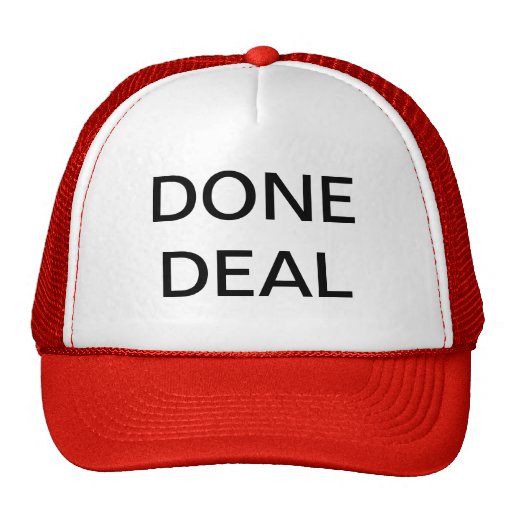 DONE DEAL TRUCKER HAT | Zazzle