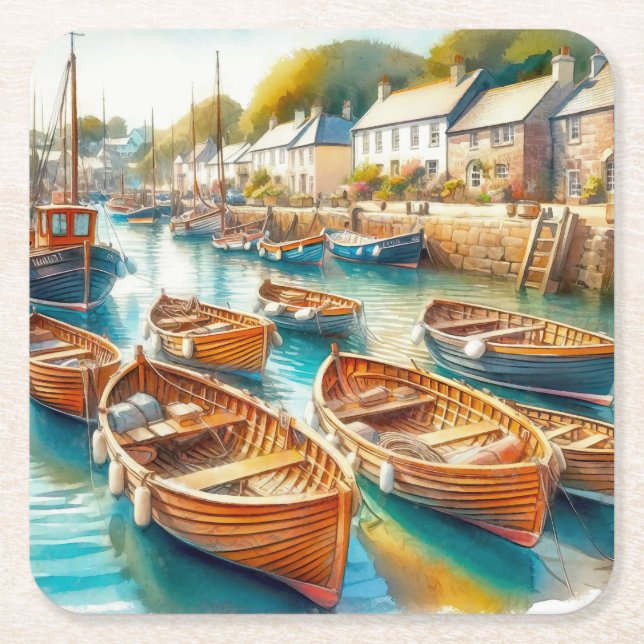 Done for the Day Square Paper Coaster (Front)