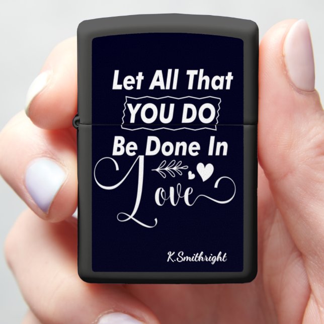 Done In Love Christian  Zippo Lighter (In Hand)