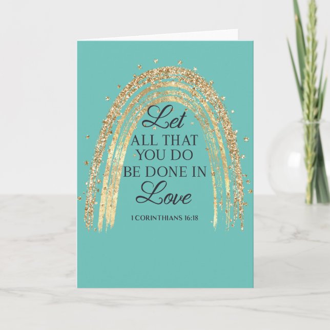 Done In Love Gold Rainbow Card (Front)