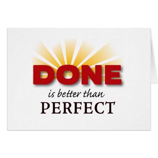 Done is Better than Perfect Cards (Front Horizontal)