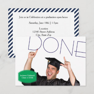 Done Photo - 3x5 Graduation Party Invitation