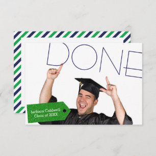 Done Photo - 3x5 Graduation Party Invitation