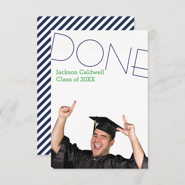 Done Photo Vertical - 3x5 Graduation Announcement (Front/Back)