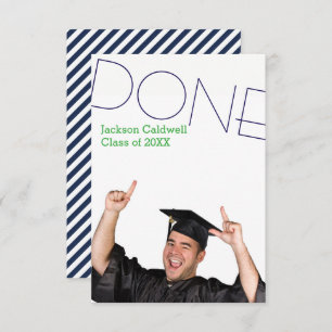 Done Photo Vertical - 3x5 Graduation Announcement