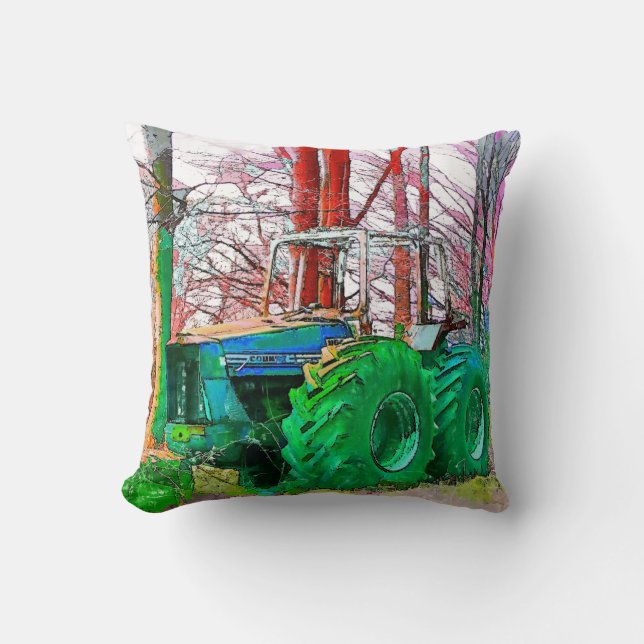 DONE PLOWING THROW PILLOW (Front)