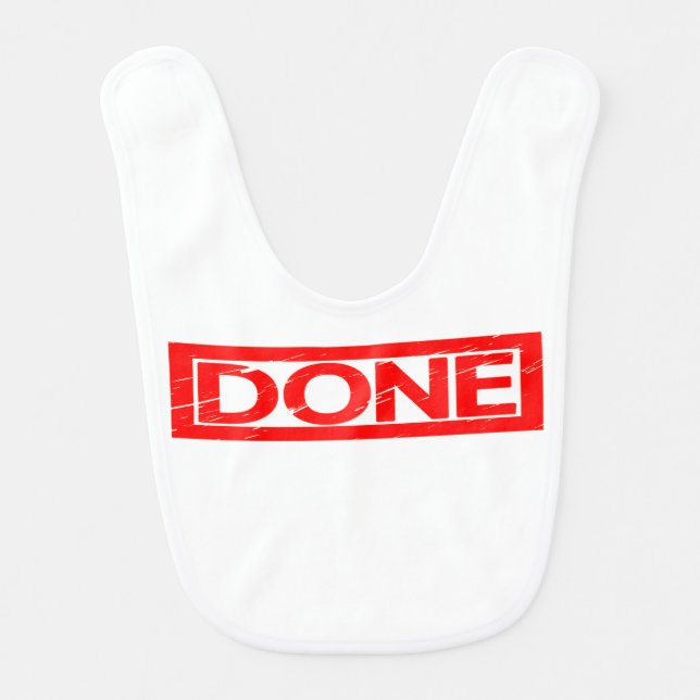 Done Stamp Baby Bib (Front)